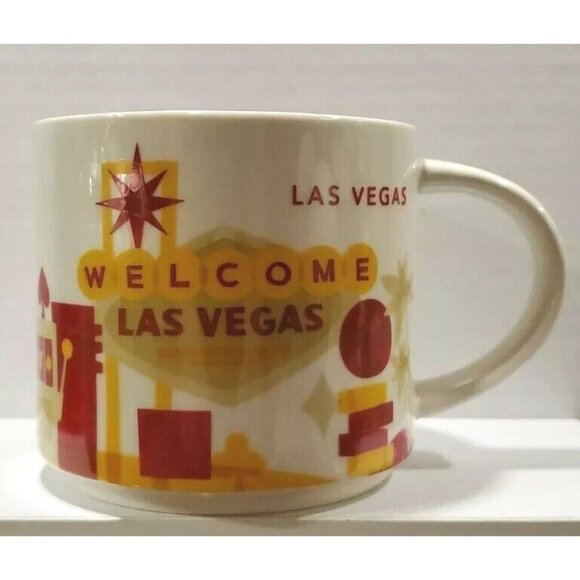 Starbucks Welcome to LAS VEGAS You Are Here City Mug 2014 Collection 14oz Coffee - Picture 1 of 7